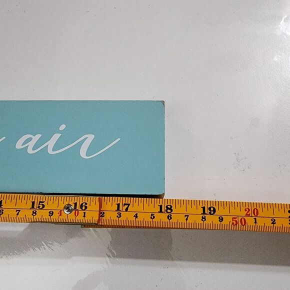 Light Blue Spring Is In the Air 18" Painted Wooden Block Decor - Picture 12 of 12